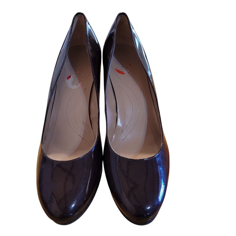 Tahari Women's Size 10M Carol Dark Brown Patent Leather High Heels 4" Spike - Picture 2 of 10